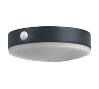 OSRAM ENDURA Style Tossa applique solare, luce bianca calda (3000K), sensore integrato, senza alimentazione, autonomia fino a otto ore, protezione IP44, nero