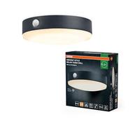 OSRAM Aplique solar ENDURA Style Tossa, luz blanca cálida (3000K), sensor integrado, utilizable sin alimentación, autonomía de hasta ocho horas, protección IP44, negro