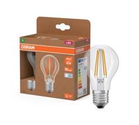 Osram Energy Class nella classica forma a lampadina, 2,2 W / 470 lm, EEK A, luce bianca fredda (4000 K), CRI 80, in vetro senza piombo di colore trasparente, attacco E27, IP20, diametro 60 mm.