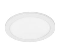 OSRAM Essential LED Downlight Side-Mainlight 225mm 24W, luce da incasso bianco caldo 3000K, faretto da soffitto in alluminio bianco