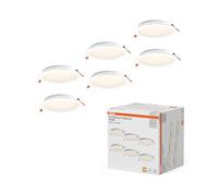 OSRAM Faretto da incasso a LED Essential 220mm 18W bianco, downlight bianco caldo 3000K, faretto da incasso a soffitto alloggiamento PP IP20