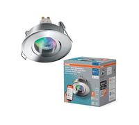 OSRAM Faretto da incasso a LED Smart Matter Spot IP65 RGBW orientabile cromato, 4,7W Smart Home, dimmerabile, controllo tramite app, set da 3