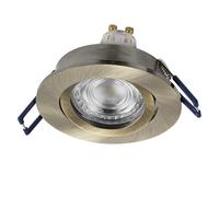 OSRAM Faretto da incasso a LED Spot Set 4,5W verde-ottone, bianco caldo 2700K, alluminio, montaggio a scatto girevole, set da 3