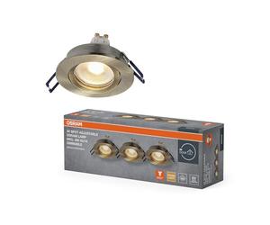 OSRAM Faretto da incasso a LED Spot Set DIM 6W verde-ottone 85mm | Spot Set Recess GU10 Dim, Spot lights and ceiling spots, Ottone verde, 25000 h, confezione da 3