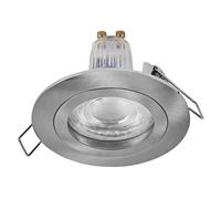 OSRAM Faretto da incasso a LED Spot Set GU10 4,5W Satin Click, bianco caldo 2700K, alluminio, facile installazione a scatto, set da 3