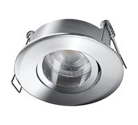 OSRAM Faretto da incasso a LED Spot Set IP65 Press 4,5W Cromo, 320lm 2700K Bianco caldo, CRI≥80, adatto per ambienti umidi, set da 3