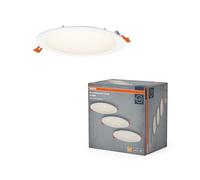 OSRAM Faretto da incasso LED Essential Slim 225mm 22W Bianco, set di 3 downlight 2000lm bianco caldo 3000K, faretto da soffitto IP20