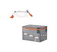 OSRAM Faretto da incasso LED Essential Slim 85mm 4,5W Bianco, set di 3 downlight 240lm bianco freddo 4000K, faretto da soffitto IP20