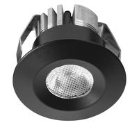 OSRAM Faretto da incasso LED Mini Spot 6W Nero IP44, set di 5 faretti da soffitto 42mm 450lm, bagno cucina bianco caldo 3000K