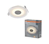 OSRAM Faretto da incasso a LED Spot in acrilico opaco 6W 827 bianco, faretto da soffitto 210lm bianco caldo 2700K, design moderno 120mm, IP20
