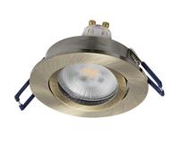 OSRAM Faretto da incasso LED Spot Set DIM 6W ottone patinato 85mm, 500lm 2700K bianco caldo, CRI≥80, dimmerabile in alluminio, set da 3