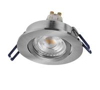 OSRAM Faretto da incasso LED Spot Set DIM Flexible 3,7W nichel satinato, 2700K, alluminio, dimmerabile, montaggio a scatto, set da 3