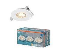 OSRAM Faretto da incasso LED Spot Set DIM IP65 4,9W Bianco, set da 3 dimmerabile per esterni, bianco caldo 2700K, per esterni