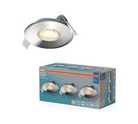 OSRAM Faretto da incasso LED Spot Set DIM IP65 4,9W Cromato, set da 3 dimmerabile per esterni, bianco caldo 2700K, per esterni