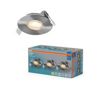 OSRAM Faretto da incasso LED Spot Set DIM IP65 4,9W nichel satinato, set da 3 dimmerabile per esterni, bianco caldo 2700K, per esterni