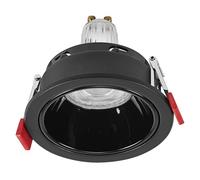 OSRAM Faretto da incasso LED Spot Set GU10 Press 4,5W Nero, 2700K Bianco caldo, Acciaio-plastica, incasso 35mm, set da 3