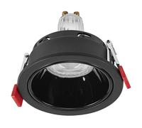 OSRAM Faretto da incasso LED Spot Set GU10 Press 4,5W Nero, 2700K Bianco caldo, Acciaio-plastica, incasso 35mm, set da 3