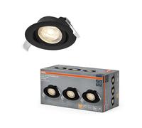 OSRAM Faretto da incasso LED Spot Set Simple DIM, 4,9W 827 Nero, set di 3 interruttori a parete dimmerabili, bianco caldo 2700K