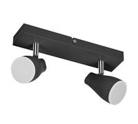 OSRAM Faretto LED SPOT PEAR GU10, nero, 2X4,3W, 700lm, 274mm, 2700K bianco caldo