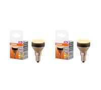 OSRAM Flat Lamp, lampada LED ultra-compatta e piatta con attacco E14, sostituisce le lampadine tradizionali da 28W, bianco caldo, economica con un consumo di 3.5W, non dimmerabile, confezione da 2