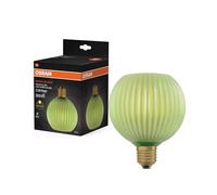 OSRAM Globe Decor LED Flat Lamp 3.5W 827 E27 Non-Dim in Coloured Glass Green 3.5 W, Verde