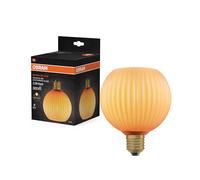 OSRAM Globe Decor LED Flat Lamp 3.5W 827 E27 Non-Dim in Coloured Glass Orange 3.5 W, Arancione