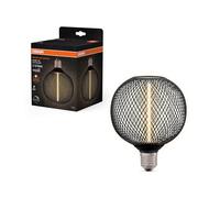 OSRAM Decor LED Filamento di paglia Globo E27 3,5W nero 1800K Osram