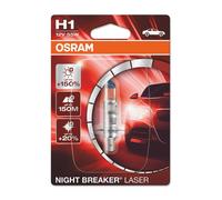 Osram H1 Alogena Notte Breaker Laser +150% 12V 55W P14.5S Auto Moto BMW