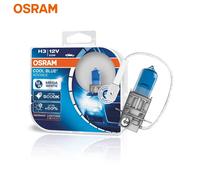 OSRAM H3 62151CBA Fendinebbia alogeni Cool Blue Advance 12V 55W Luce frontale originale automatica 5000K Luce bianca +50% più luminosa, coppia