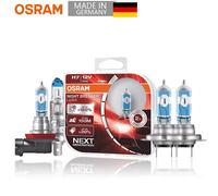 OSRAM H4 H7 H11 12V Luce alogena per auto Interruttore notturno Laser Lampade automatiche di prossima generazione + Luminosità 150% Lampadine originali, 2X