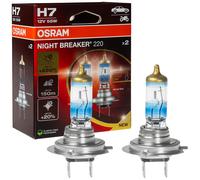 OSRAM H4 H7 H11 Notte Breaker 220 Alogena Fino +220% 1650/1000 Lm Modello 2025