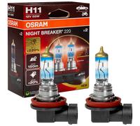 OSRAM H4 H7 H11 Notte Breaker 220 Alogena Fino +220% 1650/1000 Lm Modello 2025