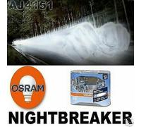 Osram H7 Nightbreaker Notte Interruttore Lampadine +90% più Luminoso