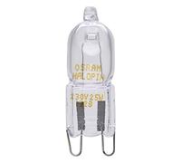 Osram Halopin, speciale lampadina per forno, alogena, con attacco G9, da 230 V, 25 W, utilizzata da Bosch, Neff, Siemens, De’Longhi, Fagor, Ocean: per elettrodomestici da cucina e forni a microonde, resistente alle alte temperature, * vedere nota