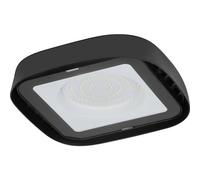 OSRAM Plafoniera Highbay UFO in nero, offre 80 W e 9300 lm in bianco luce diurna a 6500 K, con protezione IP65 contro getti d'acqua e polvere (antipolvere), ideale per soffitti alti