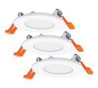 OSRAM Set di faretti ad incasso con driver integrato, 3x85mm 3000K bianco, in plastica, protezione IP20 per applicazioni in interni, accessori di montaggio inclusi
