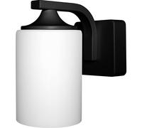 OSRAM Applique ENDURA Classic, nero, E27, IP43, alloggiamento in alluminio, diffusore in vetro, adatta per uso esterno, senza lampadina