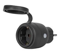 OSRAM SMART+ MATTER Presa esterna, Presa di corrente esterna con monitoraggio dei consumi in nero in PP, Protezione IP44, Integrazione di dispositivi nella casa intelligente
