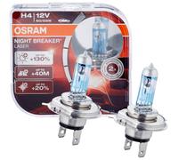 OSRAM kit lampade H4 alogene 12V 60/55W 4200K, confezione 2 pezzi