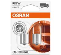 OSRAM Lampada 5627BLI2, 24V/5W, R5W, BA15s, in Blister doppio