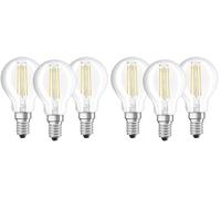 OSRAM LAMPADA 6 PEZZI LED BASE CLASSIC P 40 FORMA A SFERA LUCE FREDDA ATTACCO E1