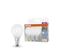 OSRAM Lampada a filamento a stella, E14-base vetro smerigliato ,Bianco freddo (4000K), 806 Lumen, sostituzione delle lampade 60W, non dimmerabile, 3-Confezione