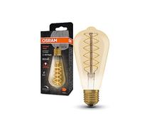 OSRAM Lampada a LED Vintage 1906 tinta dorata, 7W, 600lm, forma Edison base 64 mm di diametro e E27, bianca calda, filamento a spirale, dimmerabile, fino a 15.000 ore di durata della vita