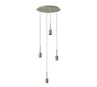 OSRAM Lampada a sospensione Decor Needle Plate 4xE27, beige, acciaio, effetto v