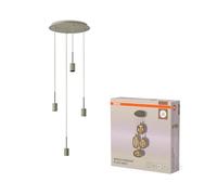 OSRAM Lampada a sospensione Decor Needle Plate 4xE27, beige, acciaio, effetto v