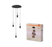 OSRAM Lampada a sospensione Decor Needle Plate 4xE27, grigio scuro, acciaio, ca