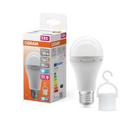 OSRAM Lampada da campeggio a LED con batteria ricaricabile integrata, luminosa come le lampade convenzionali da 60W, luce bianca fredda (4000K), ideale per giardino o come illuminazione di emergenza