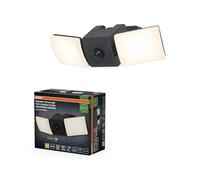 OSRAM ENDURA STYLE USB Volt 2 Faretto a Batteria, 5W, 535lm, 3000K, Sensore PIR, IP54, 2 teste regolabili, Grigio Scuro