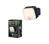 OSRAM Lampada da parete esterna grigio scuro, bianco caldo, 3000 K, IP54, sensore di luce, Policarbonato (PC), 150 lm, 3 W, LED installato in modo permanente
