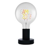 OSRAM Lampada da tavolo LED 1906 Letter Game Zone, neon, 1,2 W, E27, nero, bianco freddo, cavo tessile